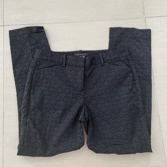 Theory Black Design Pants - Picture 2 of 5